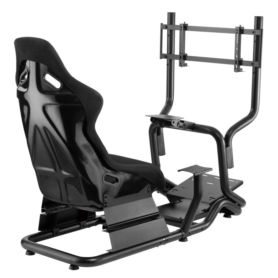 Versenyszimulátor ülés és kormánytartó NanoRS, max. 130kg, max 50", RS702